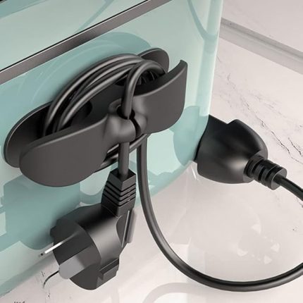 Yapışkanlı Kablo Düzenleyici Çok Amaçlı Organizer Kablo Sarma Aparatı Siyah 2 adet