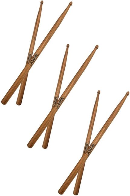 OAK-110-5A-3X Ahşap Meşe Ağacı Bateri Baget Davul Bageti 5A Drumsticks (3 Çift)