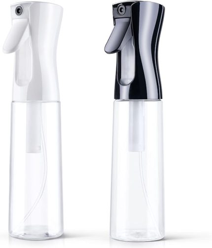 Saç püskürtme şişesi, 2 paket su püskürtücü, kuaför püskürtme şişesi, saç için sprey şişesi, kuaför saç için sprey şişesi, kuaför saç aleti (300 ml, şeffaf)