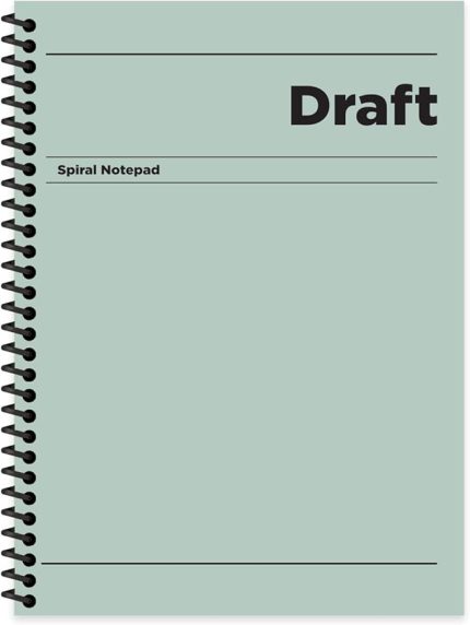 Color Kareli Sert Kapak Spiralli Draft Defter Yeşil 17x24