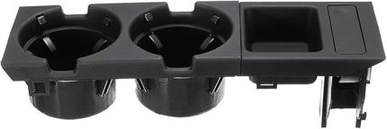 3 Serisi E46 1998-2004 Siyah için Araba Ön Merkezi Konsol İçecek Kupası Tutucu + Para Tutucu Tepsi