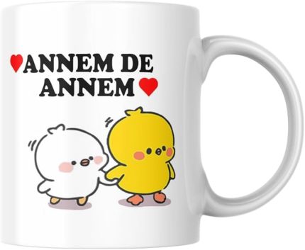 de Annem Kupa Bardak Komik Yazılı Hediyelik Çay Kahve Kupası Coffee Mug
