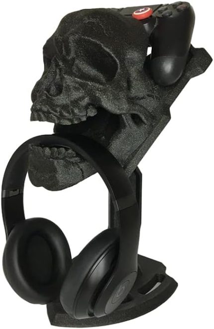 Kulaklık Standı-Kol Tutucu Joystick-özel tasarım kurukafa (Xbox ve Playstation)