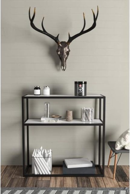 Emily Metal Dresuar Konsol (Beyaz)