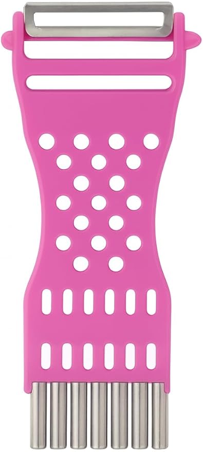 Amaçlı Renkli Sebze Soyucu ve Julienne Rende – Paslanmaz Çelik Bıçaklı, Ergonomik Tasarım, Patates Havuç Kabak İçin Pratik Mutfak Aleti