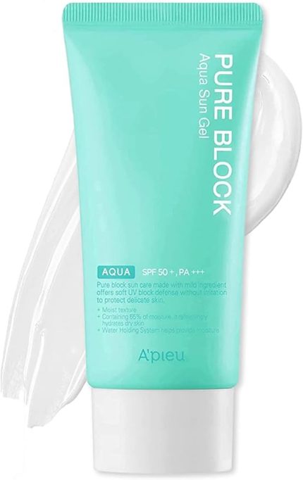 Yoğun Nemlendirici Suya Dayanıklı Jel Güneş Kremi A'PIEU Pure Block Aqua Sun Gel EX SPF50+/PA+++50ml