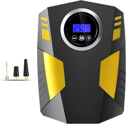 Dijital Lastik Şişirme 12V DC Taşınabilir Hava Kompresörü 150 PSI Lastik Pompası Basınç Göstergeli Fener ST-5002