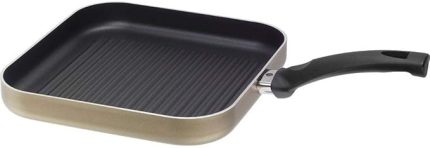 Amalfi Teflon Kaplama Izgara Tava, Teflon Ve Alüminyum, Siyah