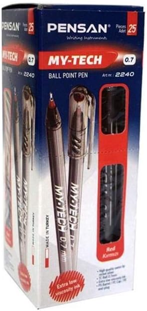 My-Tech Tükenmez Kalem Kırmızı 0,7 Mm 25 li Paket
