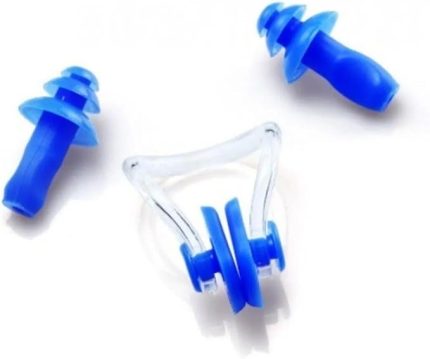 Yüzücü Tıkaç Seti, Silikon Burun Klipsi ve Kulak Tıpası, Gürültü Engelleyici Uyku ve Yüzme için, Şeffaf Kutulu