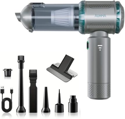 İçi Şarjlı Süpürge, Çok Amaçlı Süpürge, 15000 Pa Yüksek Emiş Gücü, 7 Farklı Kullanılabilir Başlık, 2000 Mah Batarya, 3 Kademeli Güç Modu, Yüksek Çekiş ve Üfleme, Vakumlu Araç İçi Süpürge