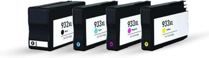 Uyumlu Muadil Kartuşlar, 1 Takim (4 Adet) Bk Hp 932Xl/933Xl Uyumlu Kartuşlar - Hp 6700/6100/ 7510/7110/ 7610/7612 Uyumlu