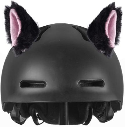 1 çift kedi kulağı kask dekorasyon kedi kulakları kask süs kask kayak kaskı motosiklet kaskı snowboard kaskı (kask dahil değildir) (#2)