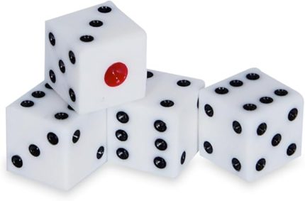 crafts Kemik Zar El İşçiliği Köşeli Tavla Zarı (2 Çift 4 Adet)