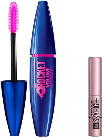 New York Volum' Express Rocket Ekstra Siyah Maskara & Mini Lash Sensational Sky High Maskara Makyaj Seti