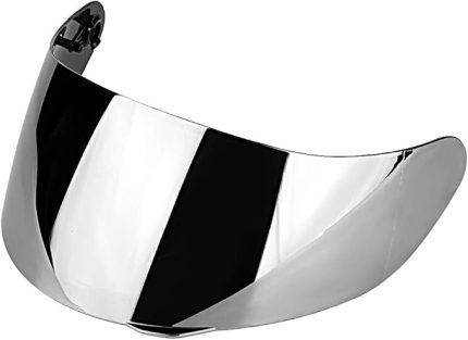 PC Motosiklet Lens Siperliği, Kask Lens Siperliği, Tam Yüz Lens Siperliği Motosiklet Rüzgar Kalkanı Kask Lens Siperlik Kalkanı Tam Yüz AGV K1 K3 SV K5 K5-S (Şeffaf) (Gümüş) için Uygun