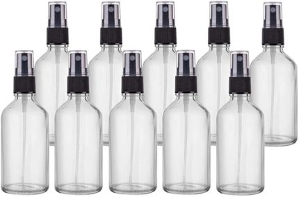 10 Adet 50 Ml Cam Yeniden Doldurulabilir Sprey Kolonya Boş Parfüm Şişesi