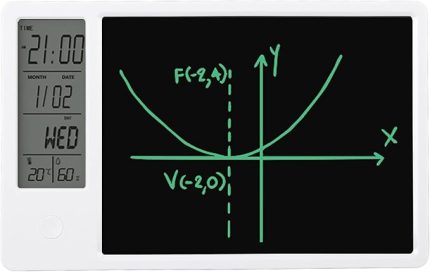 Ve Zaman, Gün, Sıcaklık, Nem Göstergesi Ile Elektronik Dijital Planlayıcı Tablet Takvimi, Ofis Öğrenci Ev Çı Için 9.5in Silinebilir LCD Yazma Tablet Dijital Saat
