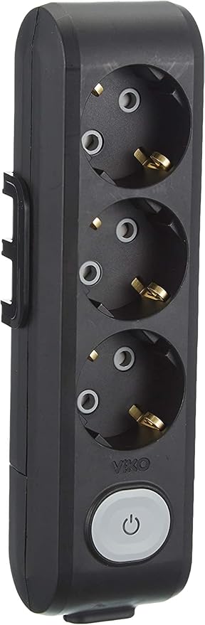 Multi-Let Siyah Priz Anahtarlı lı Çocuk Korumalı Klemensli