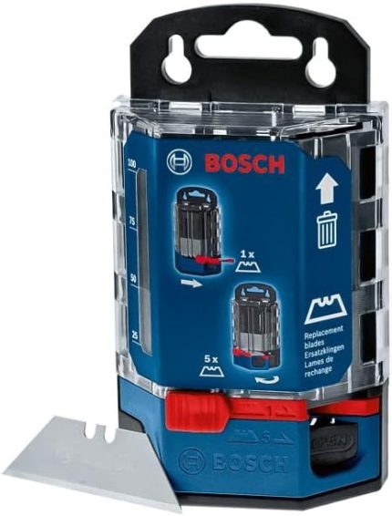 Professional Dispenser içinde 50 yedek bıçak (Bosch Professional trapez bıçak uçları ile uyumlu)