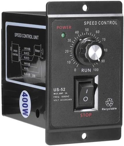 400W Motor Hız AC 220V Motor Hız Regülatörü Cihazı İleri ve Motor Kontrolörü