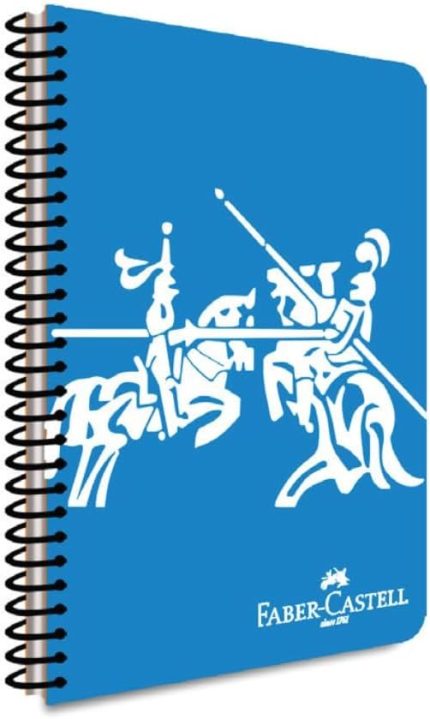 Şövalye Tasarımlı Spiralli Defter, A4, 120 Yaprak, 70g Kağıt, Kareli, 300 Mikron PP Kapak, PET Spiralli, Asorti Renkler, Dayanıklı ve Kullanışlı