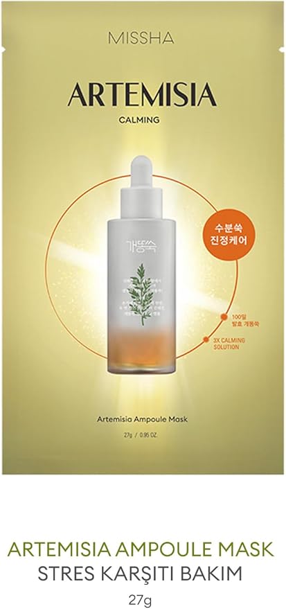 Hassas Ciltler İçin Artemisia Özü İçeren Nemlendirici Yaprak Maske Artemisia