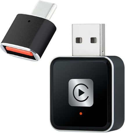 Kablosuz Carplay Adaptörü, 5GHz WIFI, BT 5.0, Araba Oynatma Kablosuz Adaptörü, Tak ve Çalıştır, Carplay ve Android Auto ile Donatılmış Araçlar Için