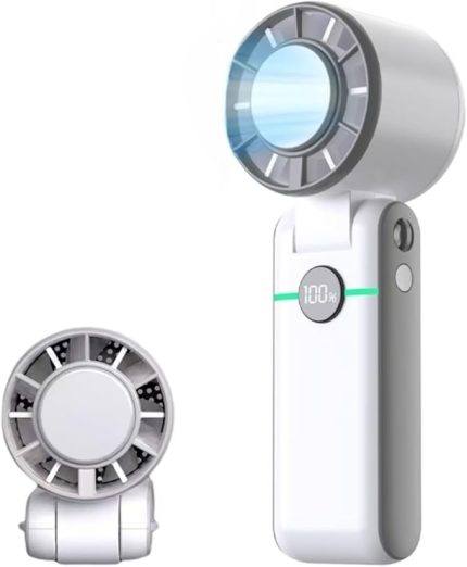 Taşınabilir ve Katlanabilir El Fan, 5 Hızlı, Ultra Hızlı 13000 RPM, 4000 mAh 13 saate kadar çalışma, 40 dB Gürültü, Açık Hava Seyahati için Turbo Cep Fanı