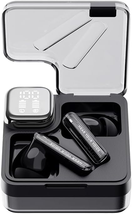 T31 Melobuds Neo ENC 4 Mikrofon Dijital Güç Göstergesi Bluetooth 5.3 Kablosuz Kulaklık Siyah