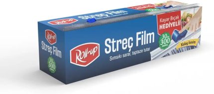 At Market Roll-Up Kayar Bıçak Hediyeli Streç Film 30cm x 300m 1 Adet