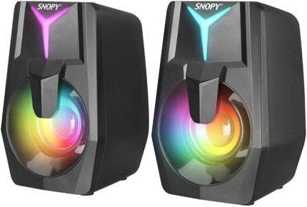 SNOPY Snopy SN-X22 STYLE 2.0 Multimedia Led Işıklı 3W*2 Siyah USB Gaming Speaker Hoparlör