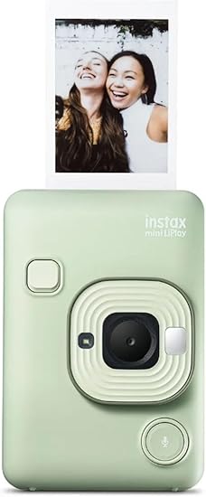 Instax Mini Liplay Hybrid Matcha Green Fotoğraf Makinesi 20'Li Film Liplay Uyumlu Çantalı Set - Görsel 3