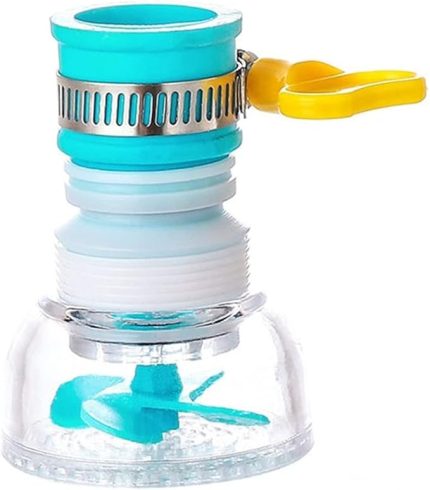 Pervaneli 360° Döner Mutfak Musluk Başlığı | Su Tasarruflu Filtreli Musluk Ucu | Sıçrama Önleyici, Klor Filtreli, Esnek Musluk Aparatı - 16-23 mm Musluklara Uyumlu