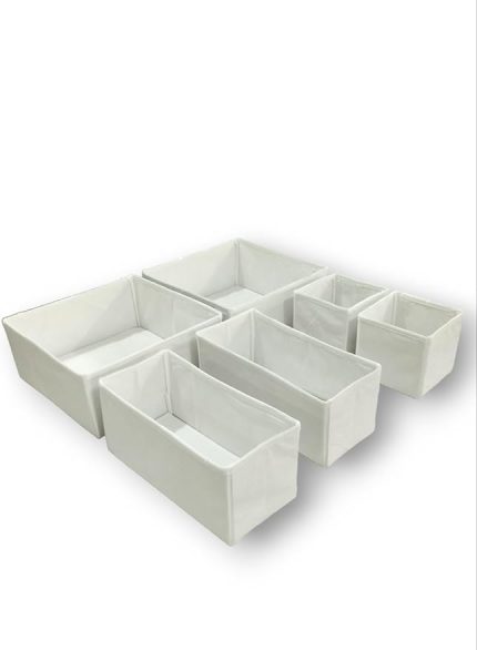 Beyaz Çekmece İçi Düzenleyici Organizer Set - Çok Amaçlı Dolap İçi Kutu Seti