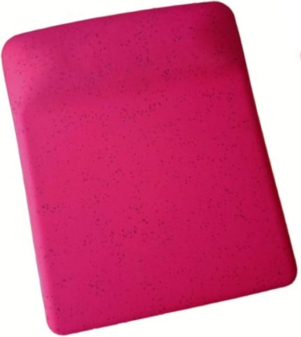 Fuşya Kum Desen Bilek Destekli Kaymaz Taban Bilgisayar Notebook Mouse Pad - Bileklikli