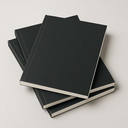 Tanıtım Amerikan Ciltli, A5 Kareli Not Defteri, 64 Yaprak, 90 gr. Ivory Kağıt, Ofis İçin İdeal (Siyah Kapak)