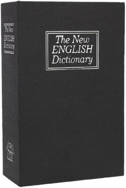24cm XL Büyük Boy Kitap Şeklinde Gizli Kasa Şifreli Kilitli Sözlük Para Mücevher Kasası