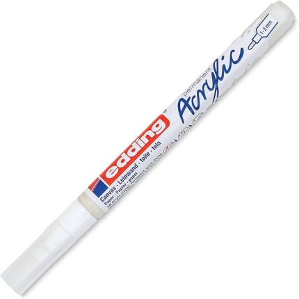 5300 akrilik markör ince - beyaz - 1 su geçirmez akrilik markör - ince yuvarlak uçlu 1-2 mm
