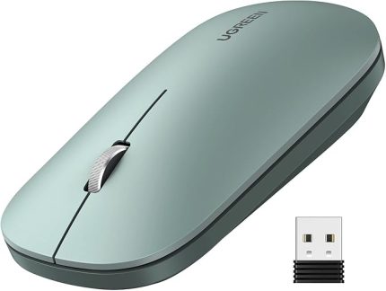 Kablosuz Fare, 2,4 Ghz Usb Bağlantısı, Maks. 4000 Dpi, 18 Ay Pil Ömrü. Pc, Mac, Dizüstü Bilgisayar, Windows 11, 10, 8.1, 7, Macos, Linux Ile Uyumlu (Yeşil)