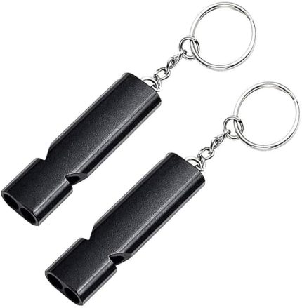 2 ADET SOS Acil Durum İmdat Deprem Düdüğü Alüminyum Islık Anahtarlıklı Balıkçılık Avcılık Kamp Yürüyüş Düdüğü, Metal Düdük