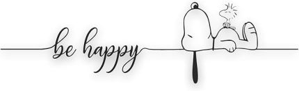 araba çıkartması, Snoopy Be Happy – 2 parça – 40 cm x 10 cm – tüm yüzeyler için çıkartma – pencere, yan ayna, arka cam, kaput, araç – kılavuz (Türkçe olmayabilir) ile