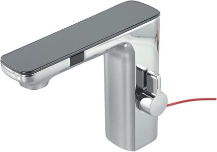 Teknolojisi ile Otomatik Sensör Mikser Musluk Dokunmatik Banyo Dokunun Dijital Ekran ile Sıcak ve Soğuk Su Krom Güverte Üstü Mikser Dokunun