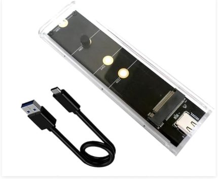 Plus PX-M2001 RGB M2 Sata, M2 NVMe SSD Kutusu, Type C USB3.0 NVMe SSD Kutusu,NVMe M.2 SSD Hdd Kutusu, M2 SSD USB Çevirici (NVMe ve NGFF SSD Kutusu)