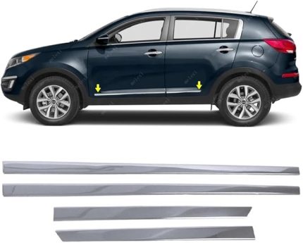 KİA SPORTAGE 2011-2016 ARASI İÇİN KROM YAN KAPI KORUMA ÇITASI 4 KAPI 4 PARÇA