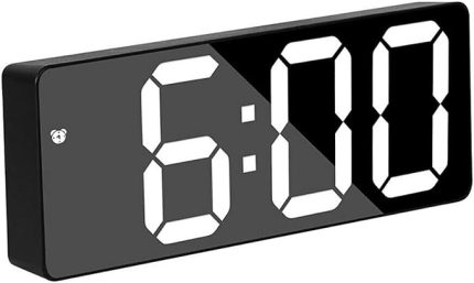 Saat, LED Ekran, Dijital Ayna, Pilli, Çift Amaçlı, Erteleme, Gece Modası, Yatak Odası ve Ofis İçin Uygun (Beyaz), Universel, SFM550