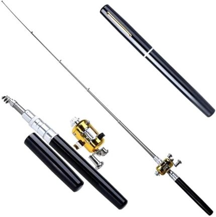 1 Metre Teleskopik Mini Cep Olta Seti Kalem Kamış Olta