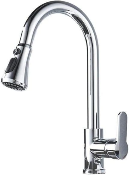 Sıcak soğuk Su Girişli Spiral Başlıklı Mutfak Eviye Bataryası (Krom)