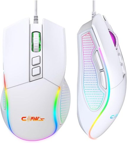 Crossfire V1 12800 Dpi Makro Yazılımlı Chromatic RGB Gaming Mouse - Beyaz