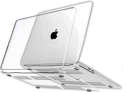 MacBook Air 13.6 inç 2022-2023-2024-2025 M4/M3/M2 Çip ile Uyumlu Şeffaf Dayanıklı Koruyucu Kılıf, Ultra İnce Kabuk Koruma Sert Kapak A2681 A3113 (Şeffaf)